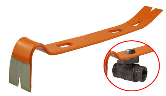 Pry Bar with Emergency Gas Valve Shut Off Tool, 15″