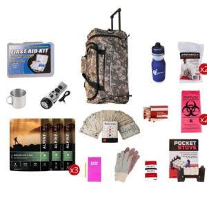 Food Storage Survival Kit, Camo Wheel Bag